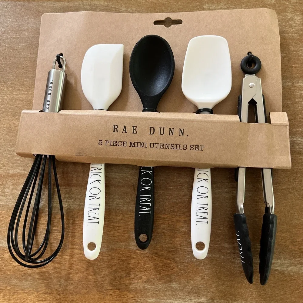 Rae Dunn Halloween 5 Piece Mini Kitchen‎ Utensils Set (New)